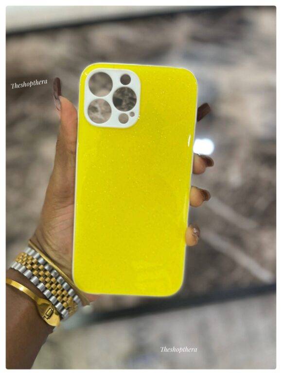 YELLOW GLITTER LOVE CASE Basic Protection PHONE CASES 9