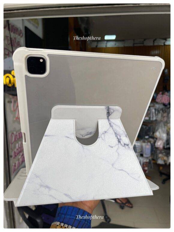 WHITE MARBLE  IPAD CASE 360 rotating iPad case IPAD 8