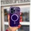 PURPLE 2IN1 TRANSPARENT MAGSAFE CASE lightweight case PHONE CASES 15