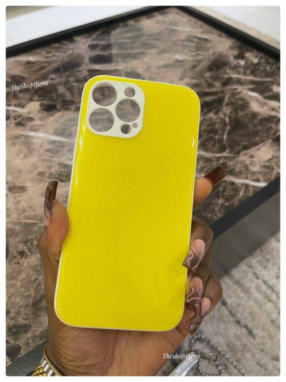 YELLOW GLITTER LOVE CASE Basic Protection PHONE CASES 10