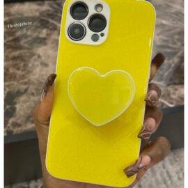 YELLOW GLITTER LOVE CASE Basic Protection PHONE CASES