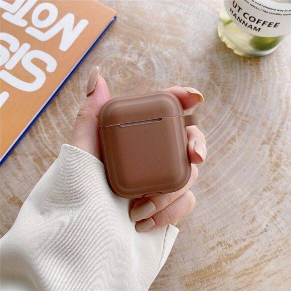 DARK BROWN SOFT TPU AIRPOD CASE brown airpod case AIRPOD 1/2 7