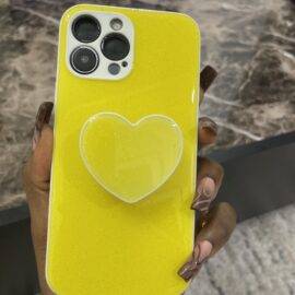 YELLOW GLITTER LOVE CASE Basic Protection PHONE CASES 2