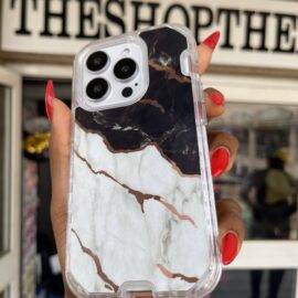 BLACK WHITE GOLD 3IN1 MARBLE CASE Armor Case PHONE CASES