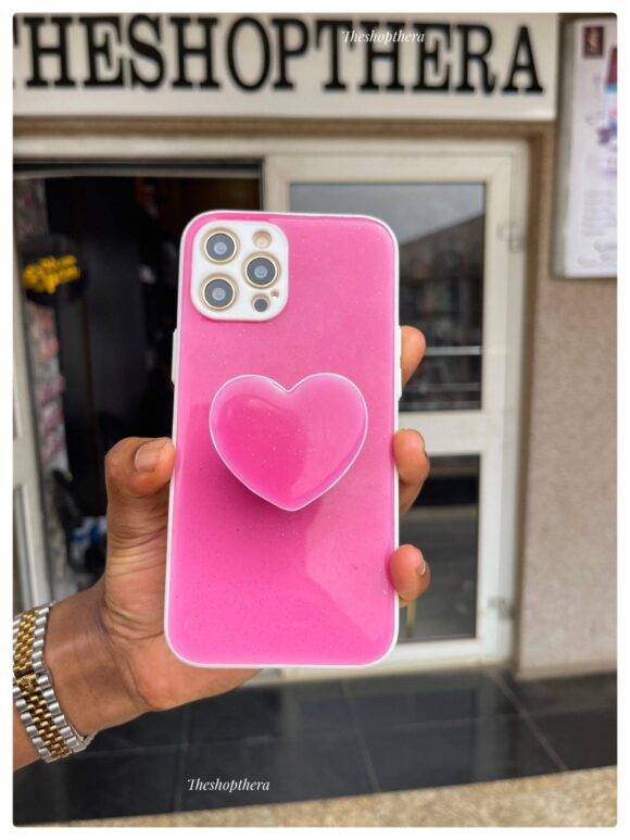 HOT PINK GLITTER LOVE CASE Basic Protection PHONE CASES 8