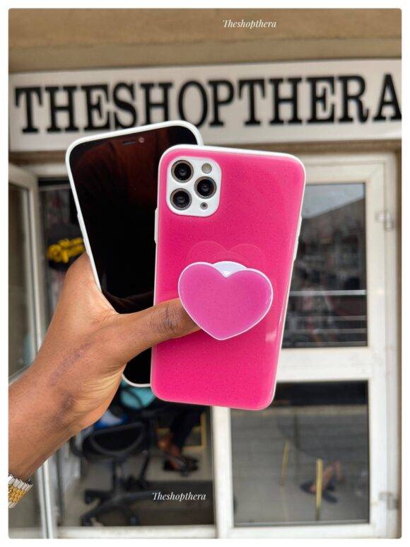 HOT PINK GLITTER LOVE CASE Basic Protection PHONE CASES 4