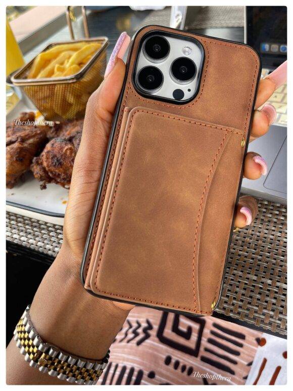 BROWN PADDED WALLET CASE brown case PHONE CASES 2