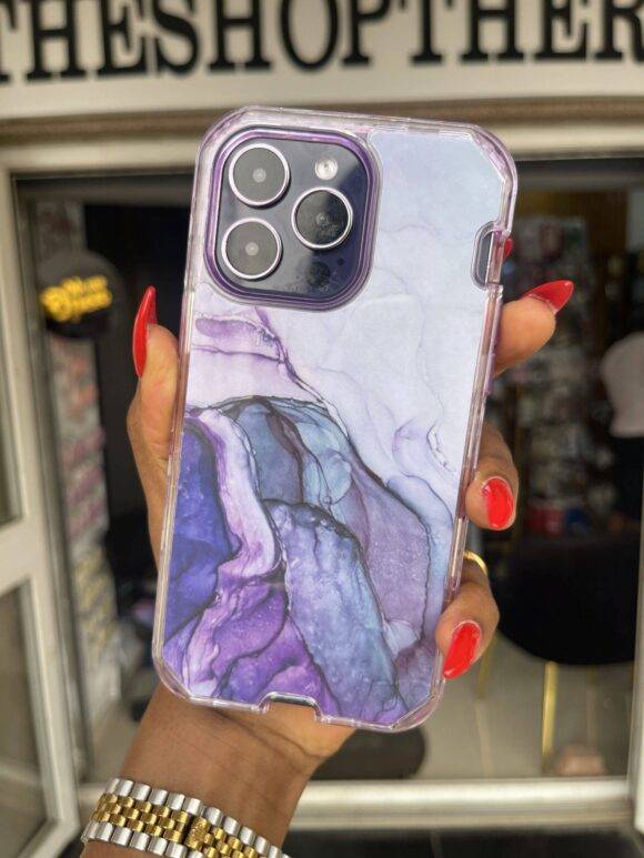 PURPLE OCEAN WAVY 3IN1 MARBLE CASE Armor Case PHONE CASES 10