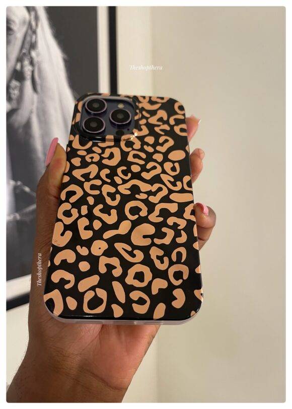 BLACK LEOPARD CASE Black case PHONE CASES 7