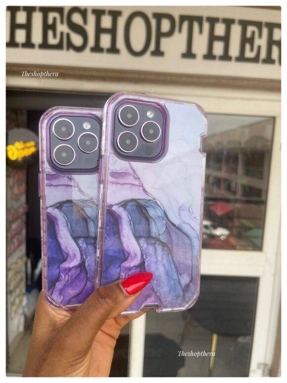 PURPLE OCEAN WAVY 3IN1 MARBLE CASE Armor Case PHONE CASES 2