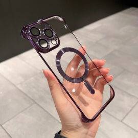 PURPLE ELECTROPLATED BORDERLESS CASE Clear case PHONE CASES 3