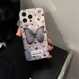 BLACK SWIRL BUTTERFLY PRINT WITH POPULAR AND CHARM CASE Phone charm PHONE CASES 2