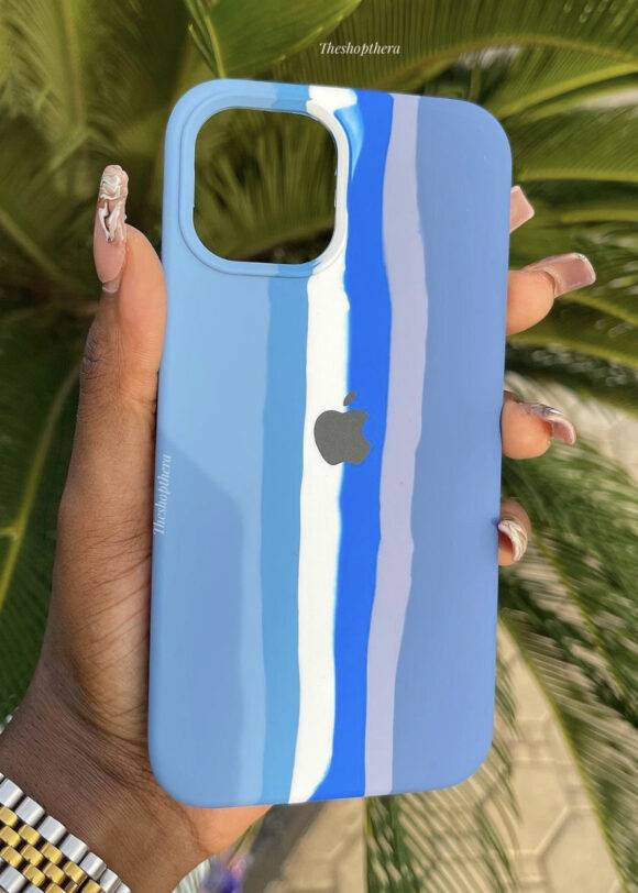 BLUE RAINBOW OPEN SILICONE CASE Animation case PHONE CASES 6