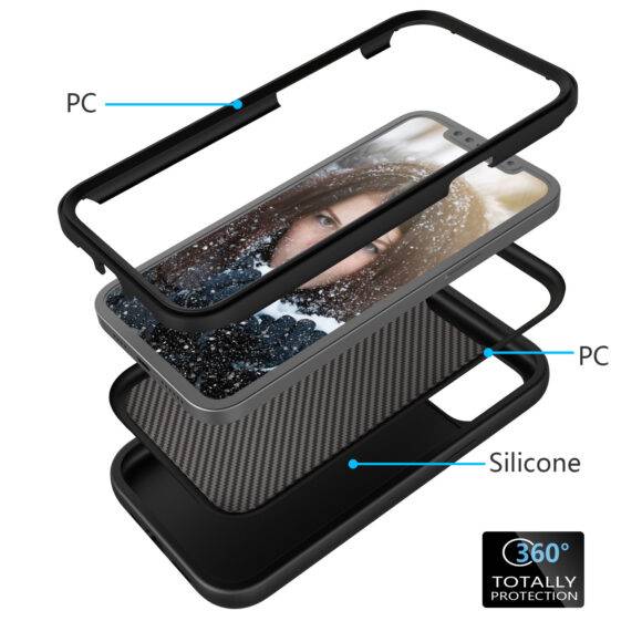 BLACK 3IN1 WAVY  CASE 3-in-1 case PHONE CASES 2