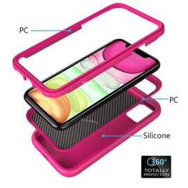 HOT PINK 3IN1 WAVY  CASE 3-in-1 case PHONE CASES 2