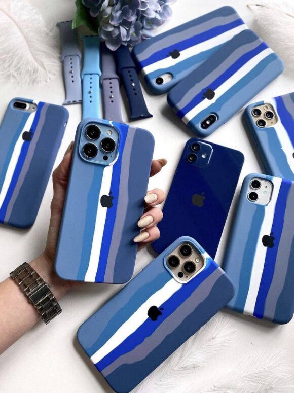 BLUE RAINBOW OPEN SILICONE CASE Animation case PHONE CASES 5