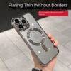 SILVER ELECTROPLATED BORDERLESS CASE Clear case PHONE CASES 8