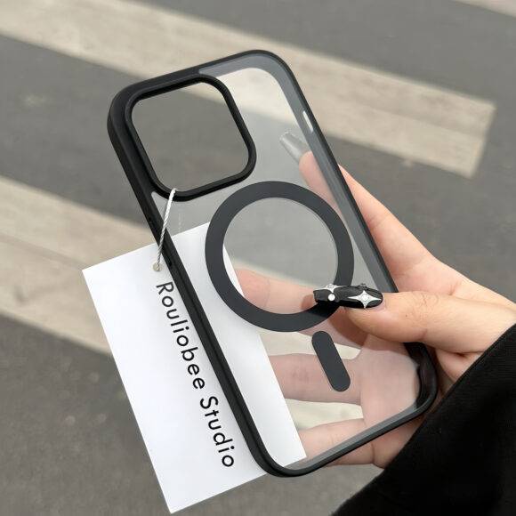 BLACK CLEAR MAGSAFE CASE Black case PHONE CASES 2