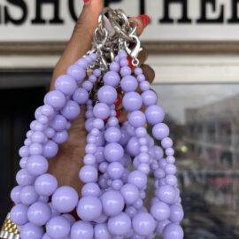 PURPLE BEADED PHONE CHARM Phone charm PHONE CHARM