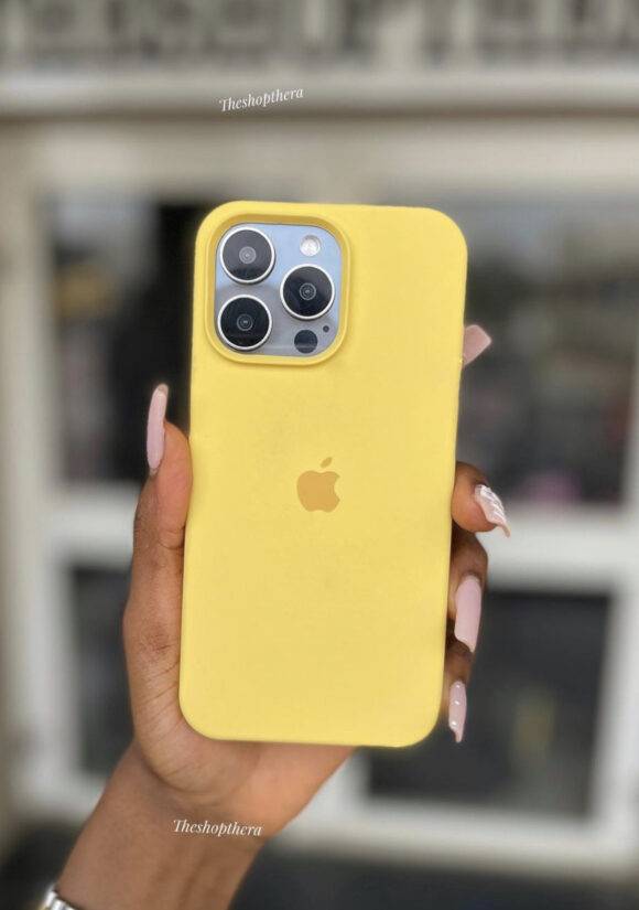 BRIGHT YELLOW OPEN SILICONE CASE DIRT RESISTANT CASE PHONE CASES 2