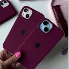 MAROON OPEN SILICONE CASE Basic Protection PHONE CASES 2