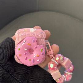 PINK DOUGHNUT AIRPOD CASE WITH CHARM Cute AirPod cases AIRPOD CASES