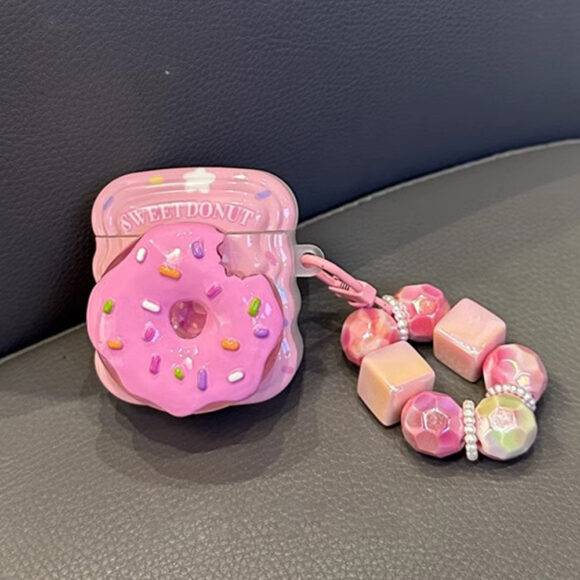 PINK DOUGHNUT AIRPOD CASE WITH CHARM Cute AirPod cases AIRPOD 1/2 8