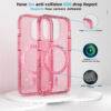 PINK GLITTER TRANSPARENT MAGSAFE CASE Fancy Case PHONE CASES 4