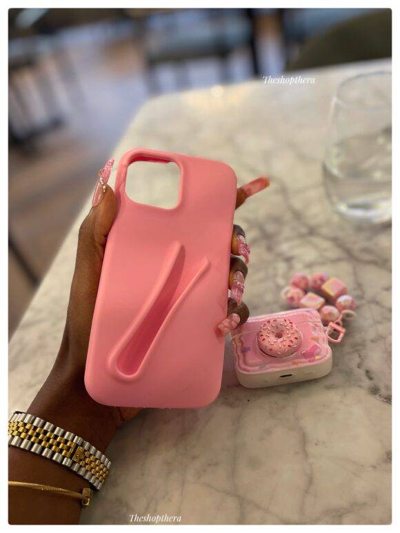 PINK DOUGHNUT AIRPOD CASE WITH CHARM Cute AirPod cases AIRPOD 1/2 3