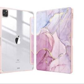 PINK TRANSPARENT MARBLE IPAD CASE flip cover iPad case IPAD