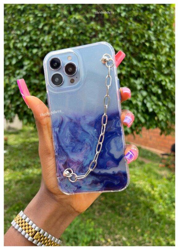 BLUE TRANSPARENT STRAP CASE Basic Protection PHONE CASES 7