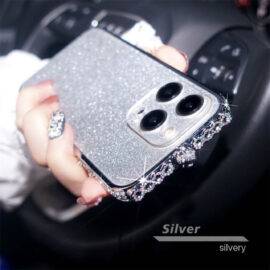 SILVER BEDAZZLED RHINESTONE CASE Fancy Case PHONE CASES