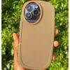 OLIVE PLAIN OVAL SILICON CASE Basic Protection PHONE CASES 6