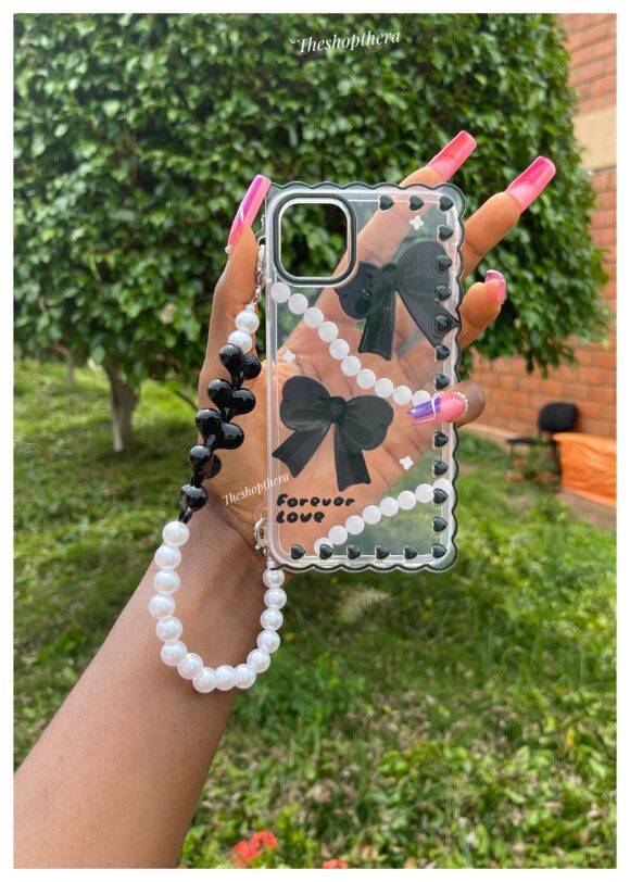 BLACK FOREVER LOVE STRAP CASE Basic Protection PHONE CASES 2