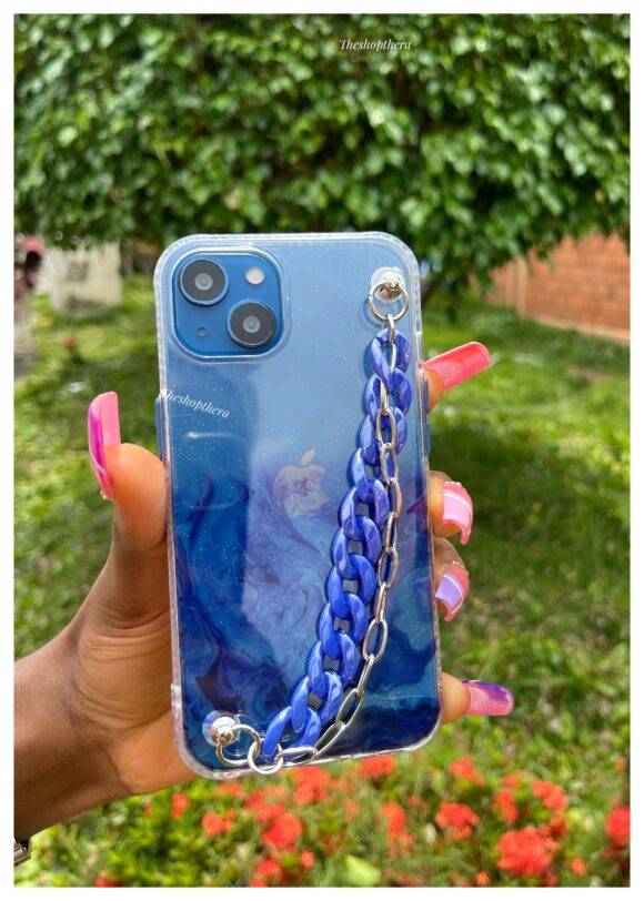 BLUE TRANSPARENT STRAP CASE Basic Protection PHONE CASES 2