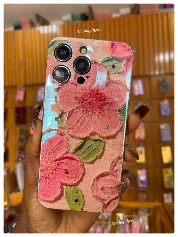 PINK 3D FLOWER IMD CASE Camera protector case PHONE CASES 6