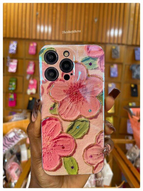 PINK 3D FLOWER IMD CASE Camera protector case PHONE CASES 4