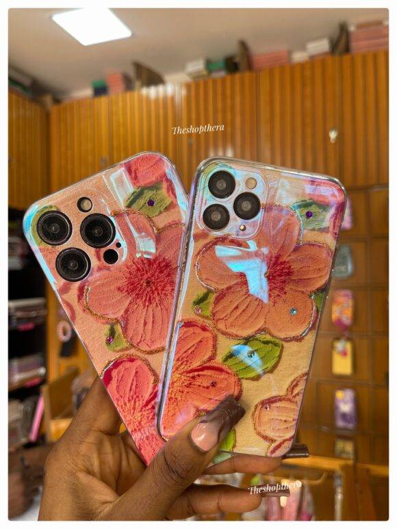 PINK 3D FLOWER IMD CASE Camera protector case PHONE CASES 7