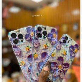 PURPLE 3D FLOWER IMD CASE Camera protector case PHONE CASES 2