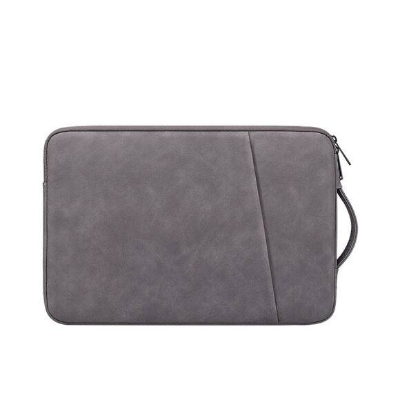 GREY SUEDE LAPTOP BAG Grey laptop bag LAPTOP 2