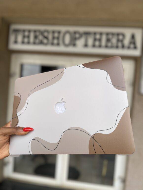 BEIGE WAVY LINE ART MACBOOK CASE MacBook case LAPTOP 12