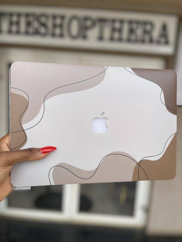 BEIGE WAVY LINE ART MACBOOK CASE MacBook case LAPTOP 10