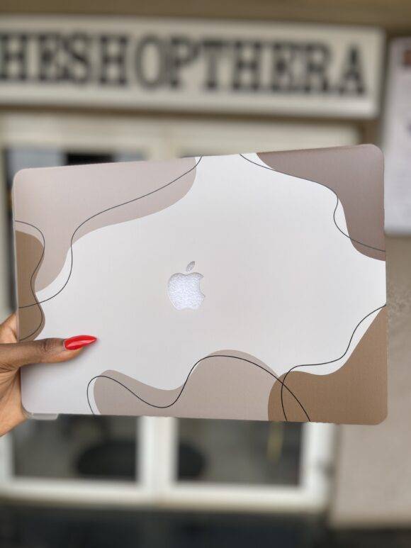 BEIGE WAVY LINE ART MACBOOK CASE MacBook case LAPTOP 9