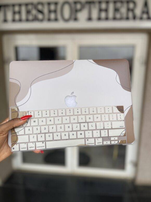 BEIGE WAVY LINE ART MACBOOK CASE MacBook case LAPTOP 8