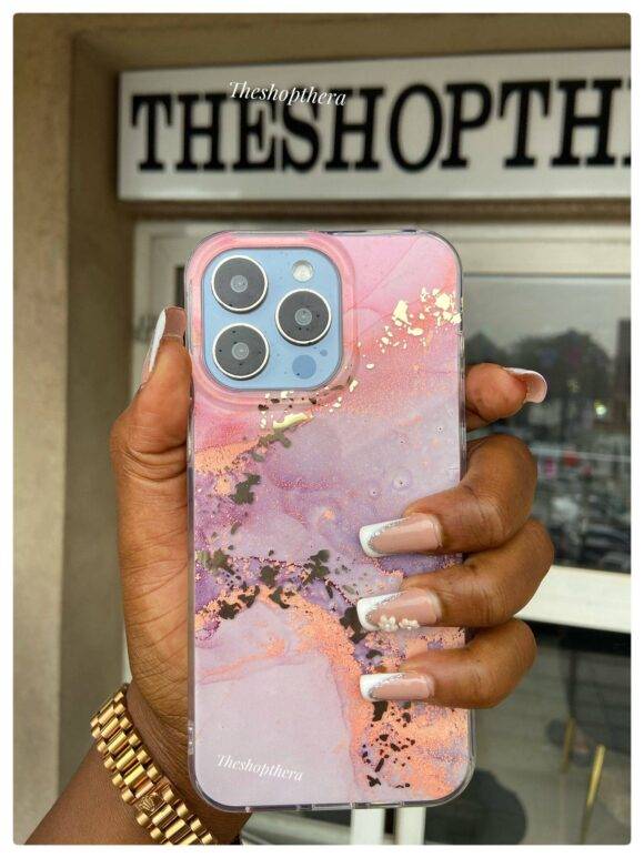 PINK MARBLE DUST CASE Hard case PHONE CASES 4