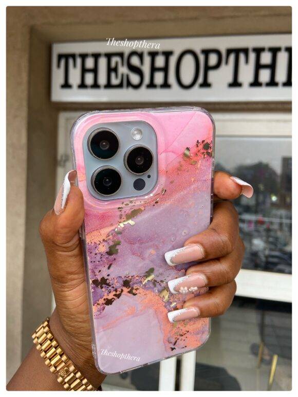 PINK MARBLE DUST CASE Hard case PHONE CASES 5