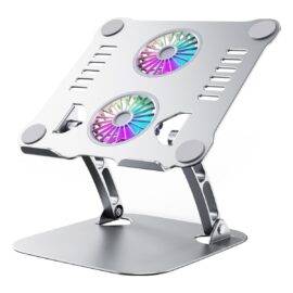 SILVER 360 BREATHABLE FAN LAPTOP STAND FOLDABLE LAPTOP STAND LAPTOP STAND 2