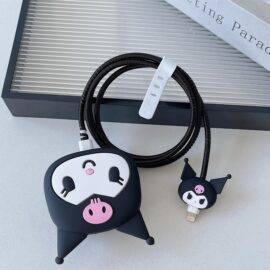 BLACK KUROMI CHARGER PROTECTOR CHARGER ACCESSORY CHARGER PROTECTORS