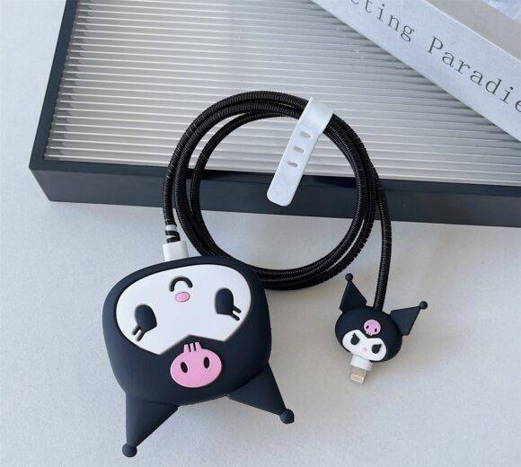 BLACK KUROMI CHARGER PROTECTOR CHARGER ACCESSORY CHARGER PROTECTORS 2