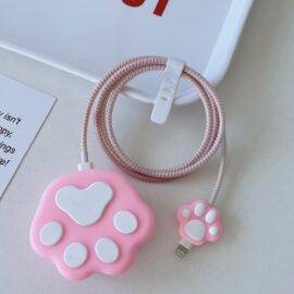 PINK PAWS CHARGER PROTECTOR CHARGER ACCESSORY CHARGER PROTECTORS